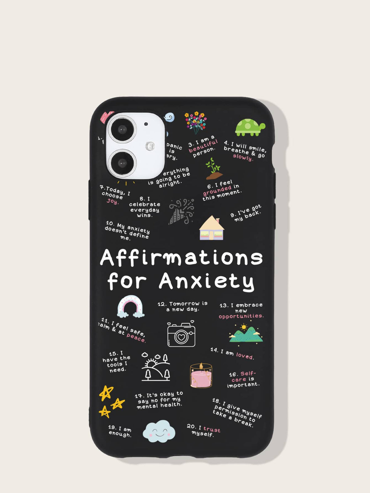 1pc Motivational Slogan Print Soft Silicone Phone Case, Shockproof Cover For IPhone 11/12/13/14/15 Pro Max