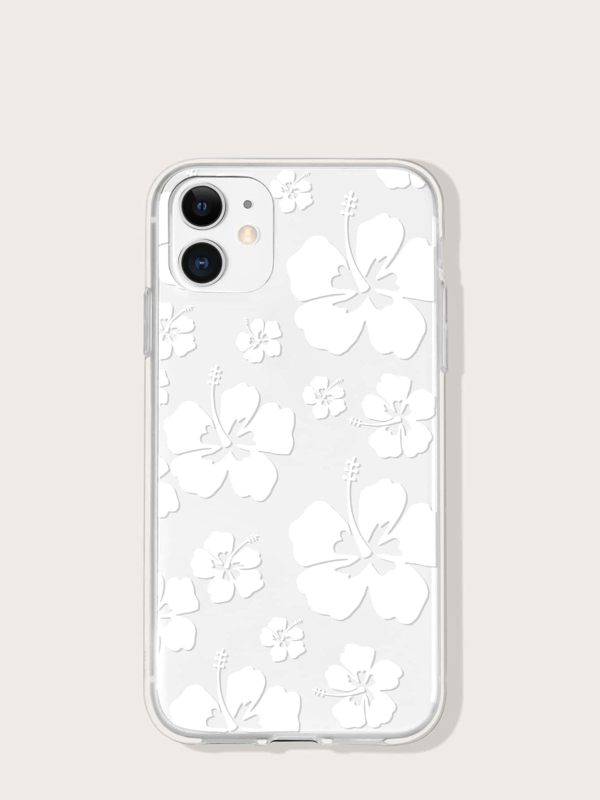 Floral 1pc Painted Girl Minimalist Style Linear Magnolia Flower Pattern Airbag Phone Case Compatible With IPhone