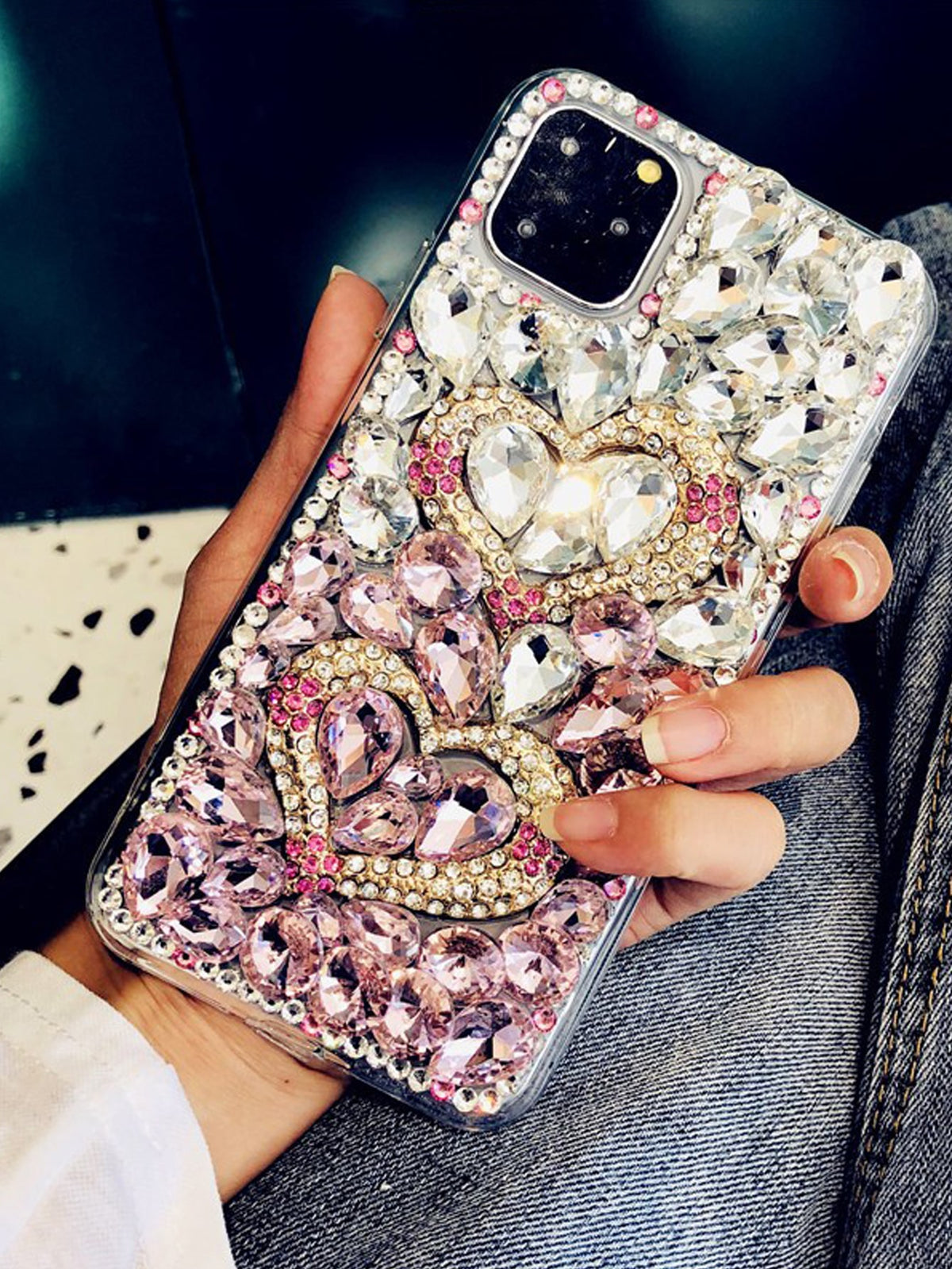 Rhinestone Decor Diamond Phone Case