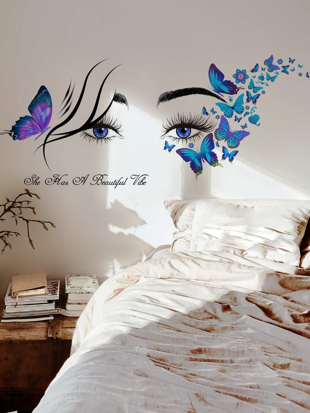 1pc PVC Wall Decal, Modern Figure & Slogan Graphic Waterproof Wall Sticker For Home Decor