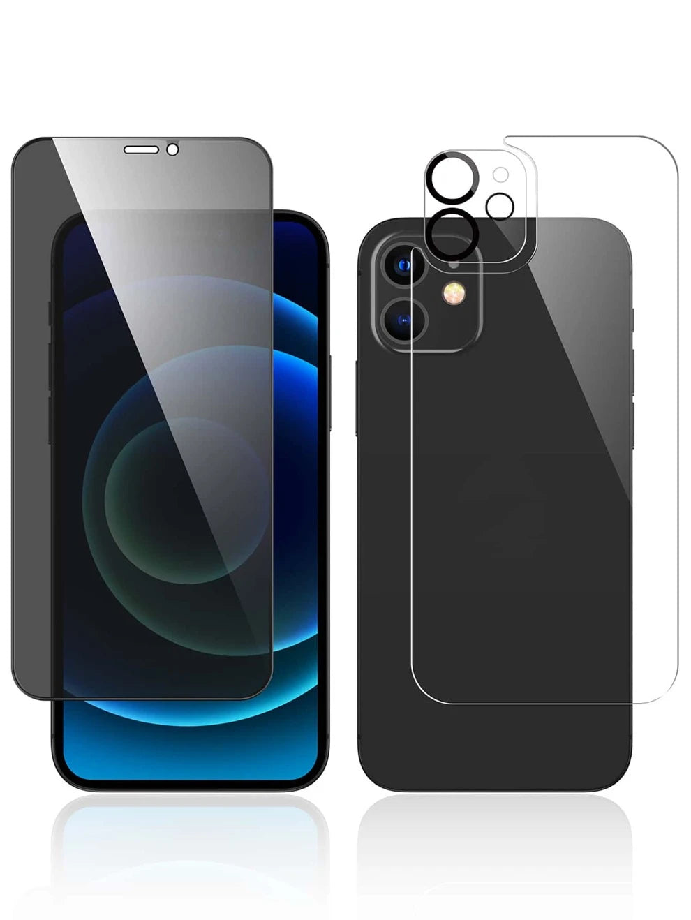 1pc Privacy Screen Protector & 1pc Camera Lens Protector & 1pc Back Film Compatible With iPhone15/15Plus/15Pro/15Promax