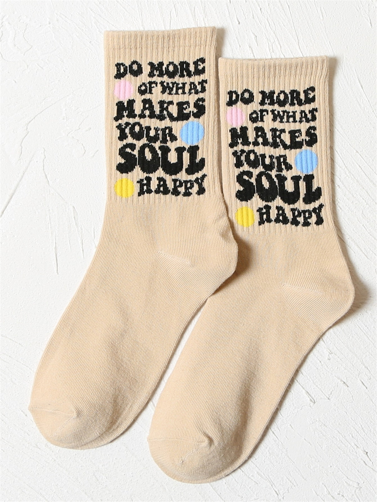 Slogan Graphic Crew Socks