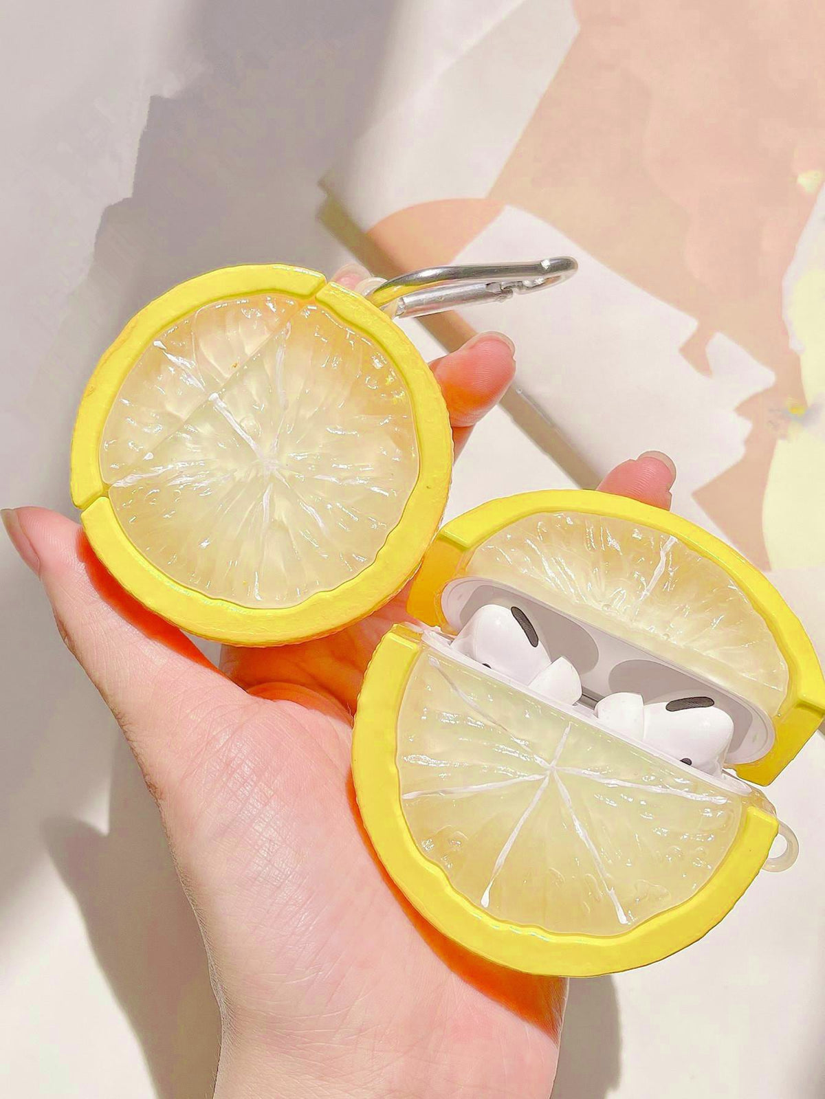 Summer 3D Lemon Design Case Compatible With Airpods