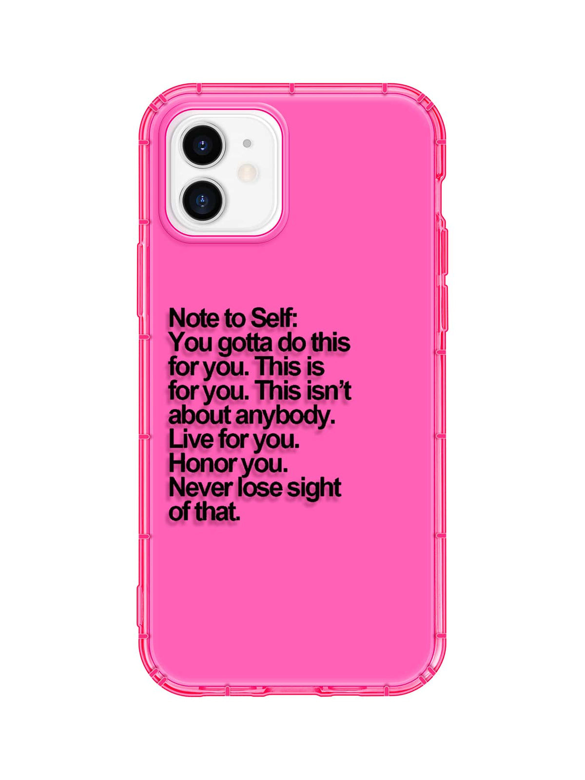 Neon Pink Slogan Graphic Phone Case Compatible With iPhone15/15Plus/15Pro/15Promax