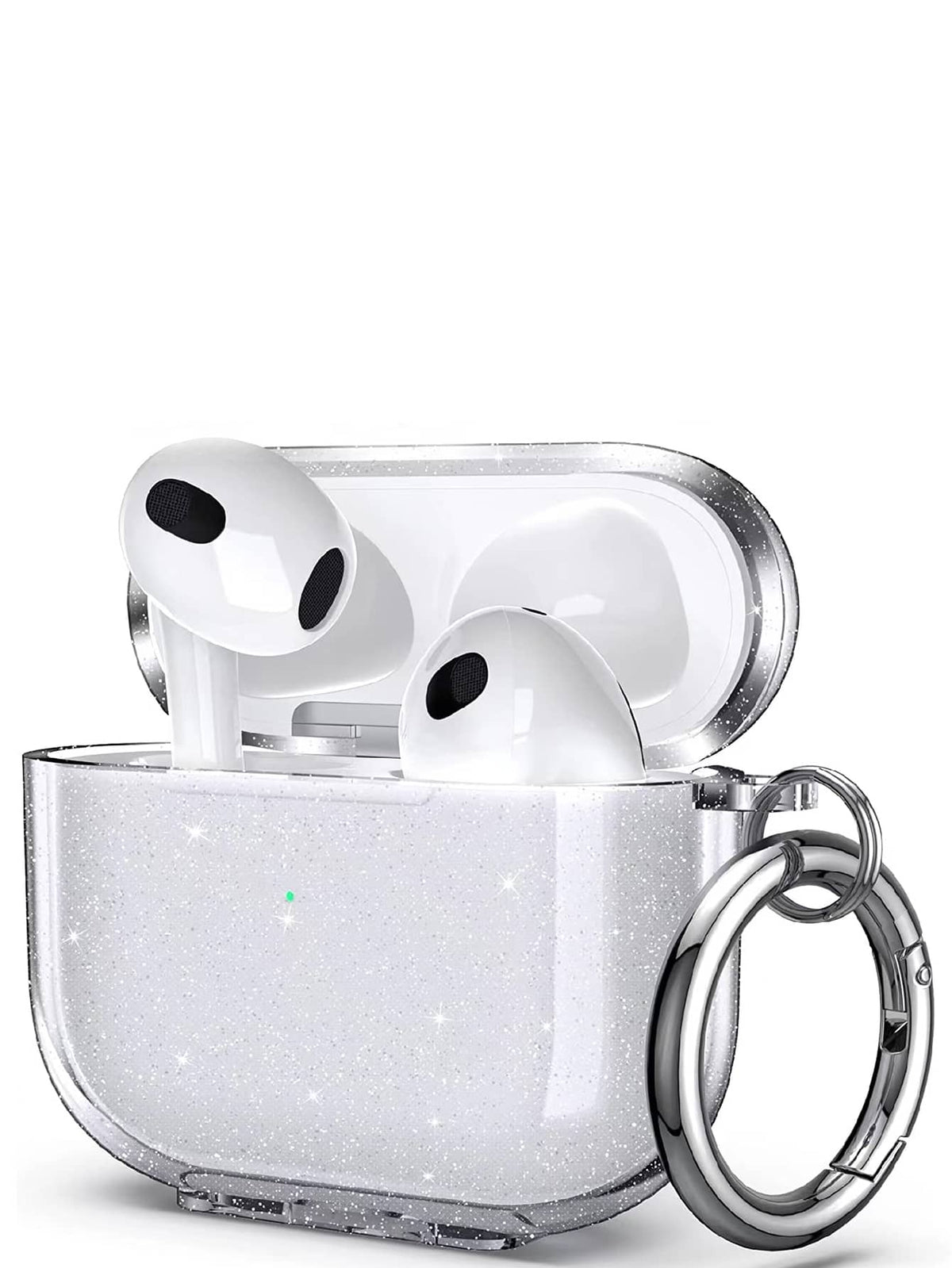 1pc Glittering Standing Protective Case With 1pc Cleaning Pen And 1pc Anti-Lost Strap Compatible With Airpods 3/Pro/2