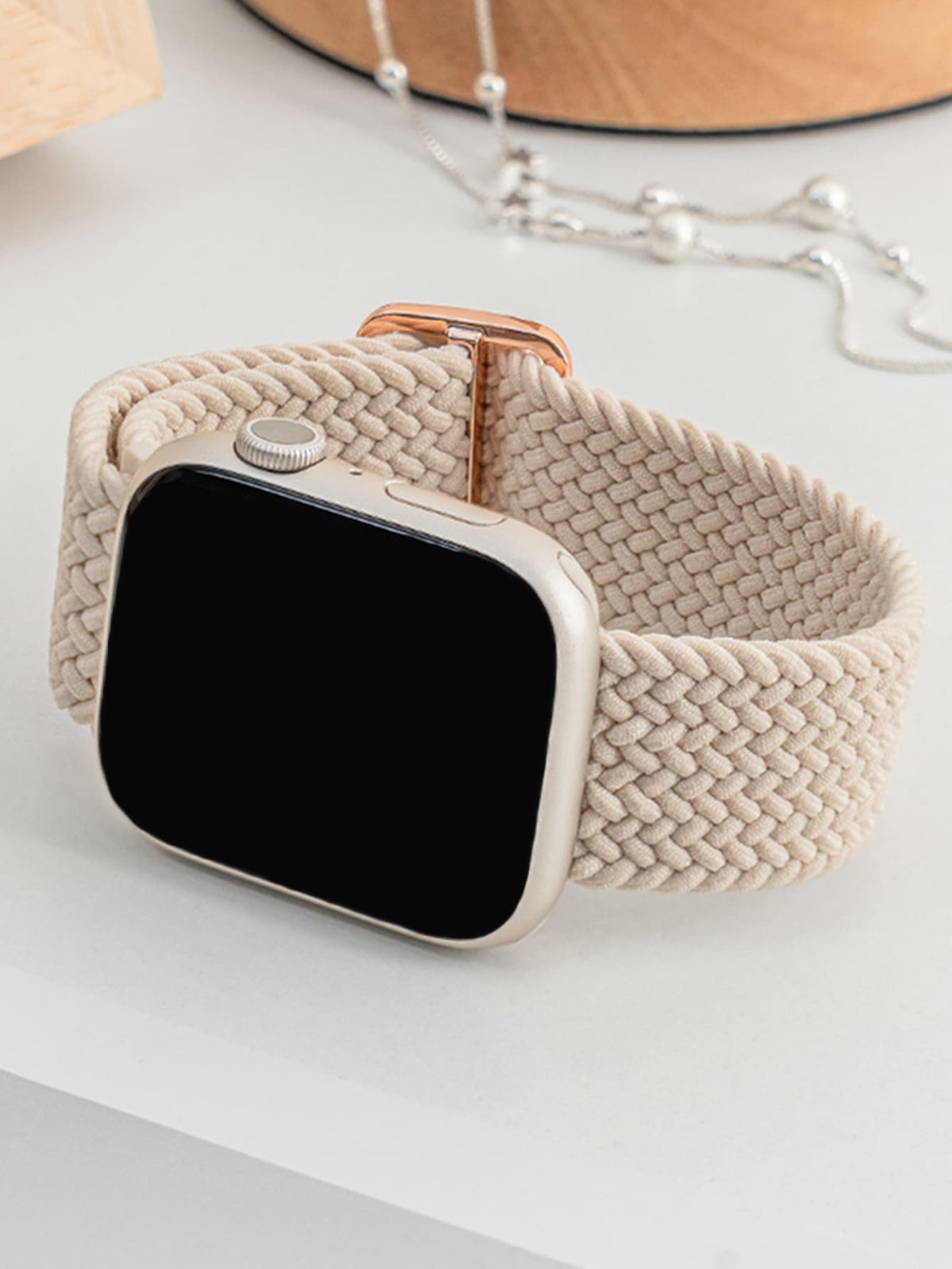 Glittery Nylon Loop Watch Band Compatible With Apple Watch As A Gift For Students Returning To School