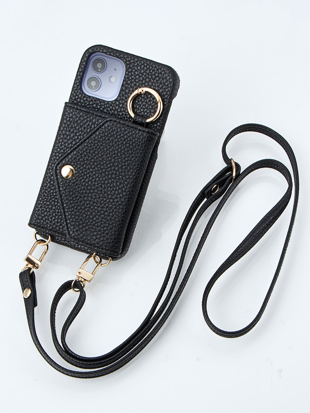 1pc Multi-Functional Crossbody Wallet-Style Pu Leather Phone Case Compatible With Apple/Samsung