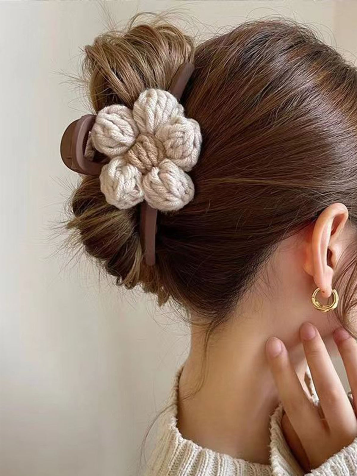 Flower Decor Hair Claw Cute Perfect Gift For Friends For Daily Use