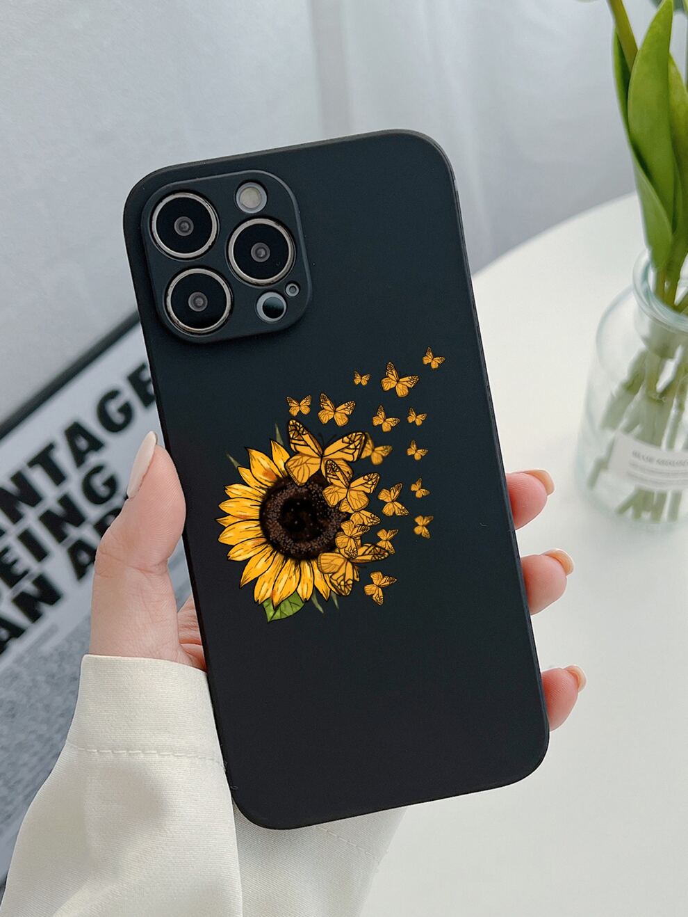 Sunflower Pattern Phone Case Compatible With IPhone 11,IPhone 13,Huawei P30 Pro