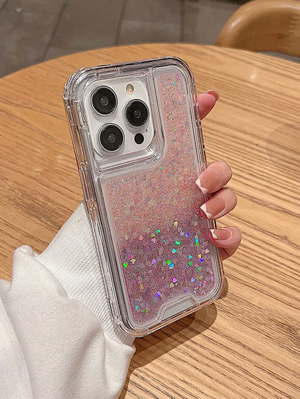 Ombre Glitter Phone Case Compatible With iPhone 15/15Pro/15Plus/15Promax