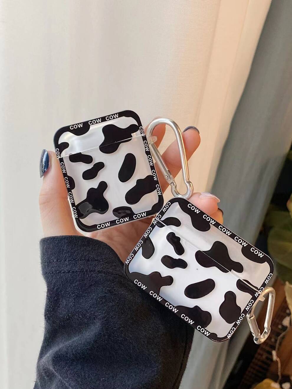 1pc Cow Pattern Case Compatible With AirPods For AirPods1/2 AirPods Pro