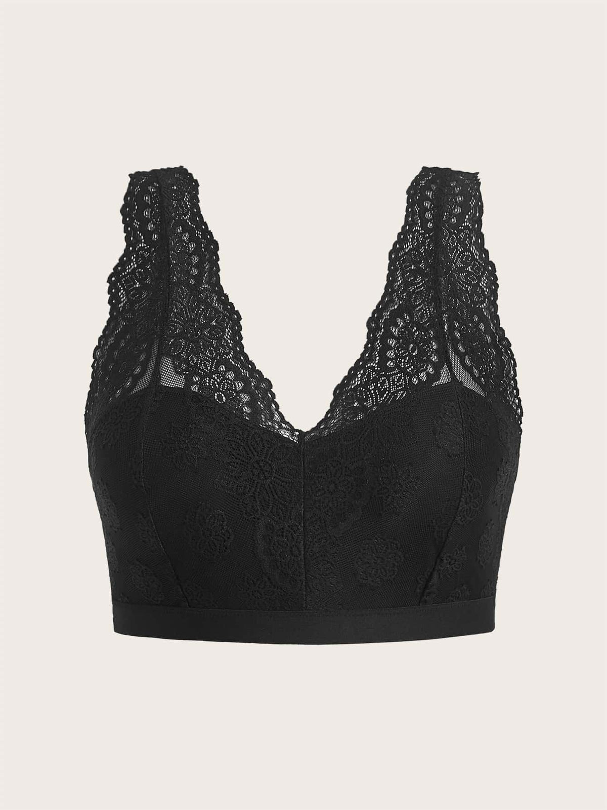 Plus Floral Lace Bralette Lingerie