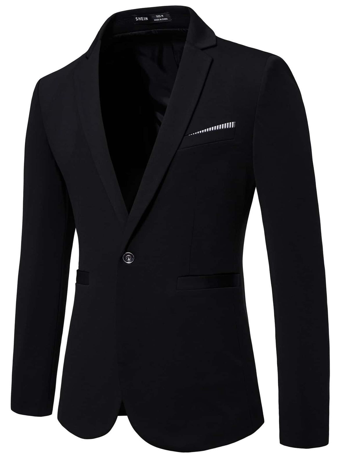 Manfinity Mode Men's Notched Lapel Long Sleeve Blazer