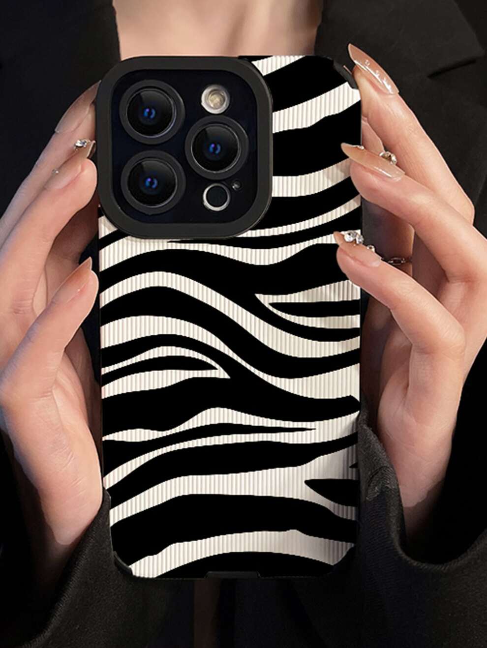 Zebra Ribbed Phone Case Compatible With IPhone 11,IPhone 13,IPhone 14 Pro Max