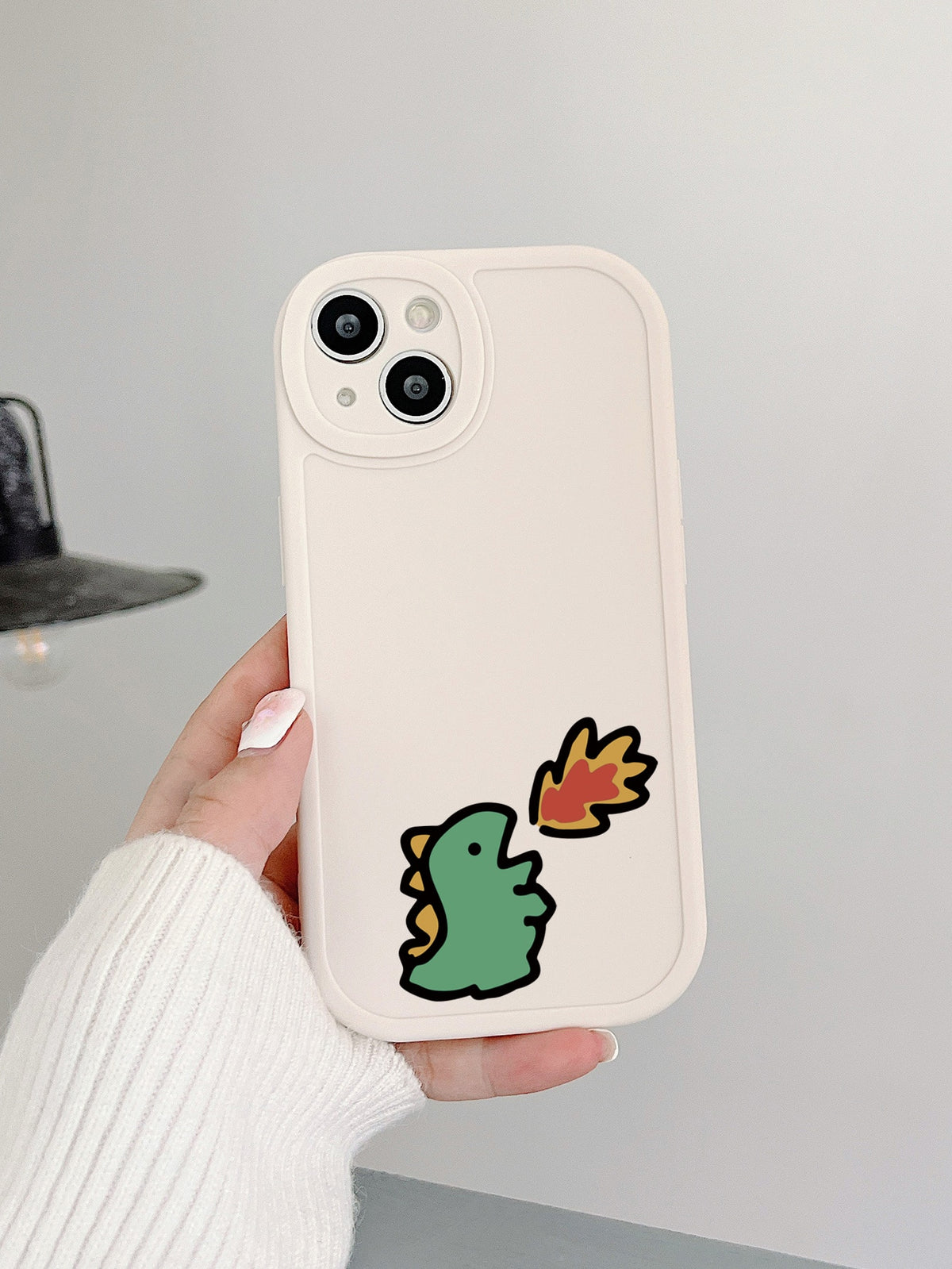 Cartoon Dinosaur Phone Case, Fire Breathing Dinosaur, Personality Silicon Phone Case, Compatible With IPhone/Samsung Galaxy/IPhone13/IPhone11/IPhone15promax/S24ULTRY