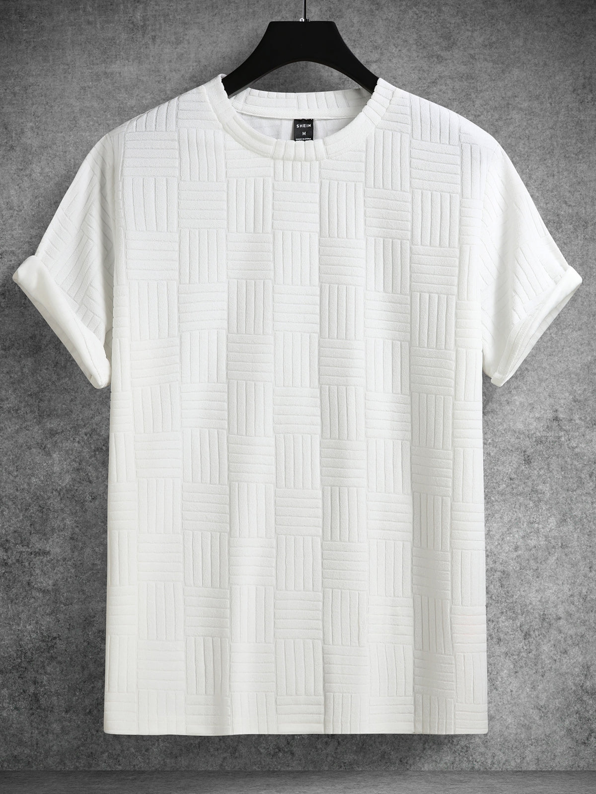 Manfinity Homme Men Solid Textured Tee