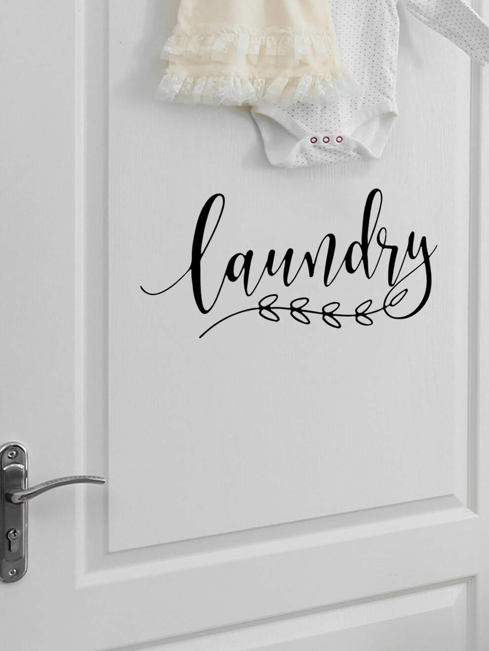 1pc Laundry Door Sign Sticker,Removable Wall Decals Laundry Room Decor