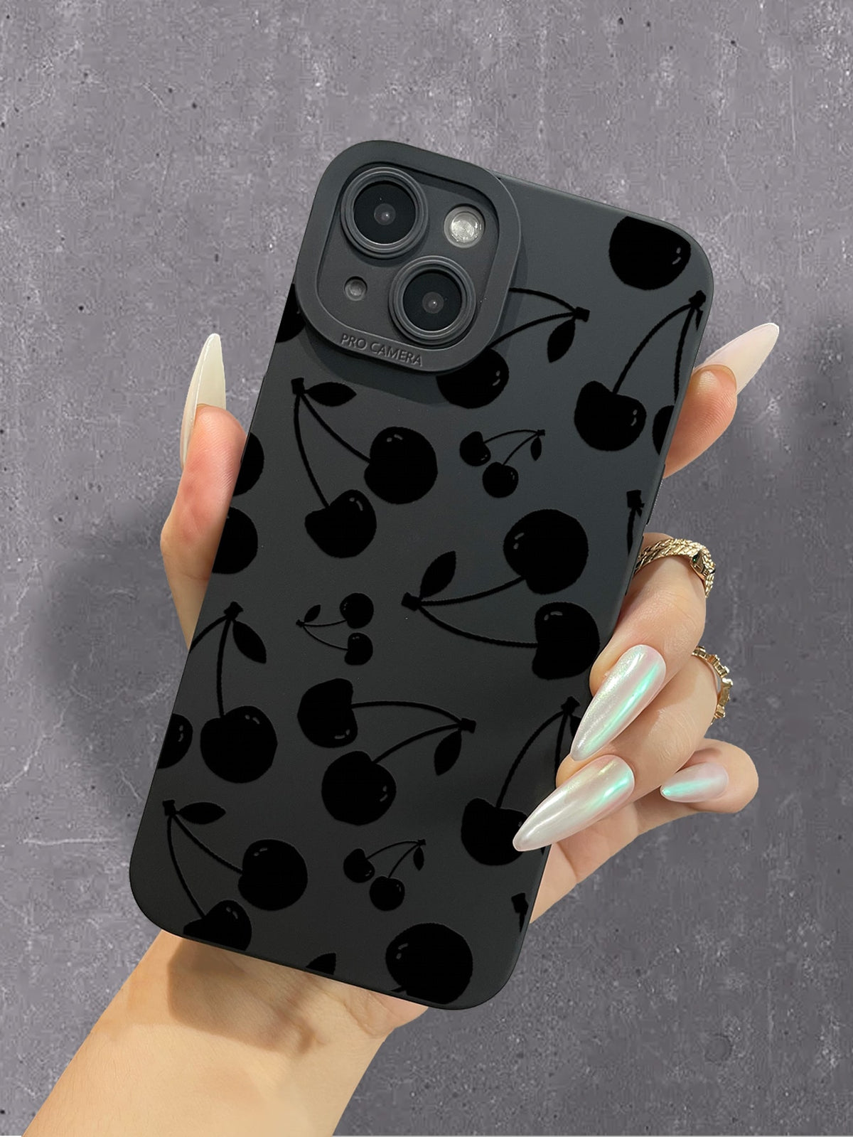 3pcs HD Full Cover Screen Protection Tempered Film &Cherry Pattern Phone Case Compatible With Apple IPhone11/12/13/14/15/15pro/15 Plus/15 Promax/7plus/8plus/X/Xs Max/Xr/11pro/12pro/13pro/14pro/12mini/