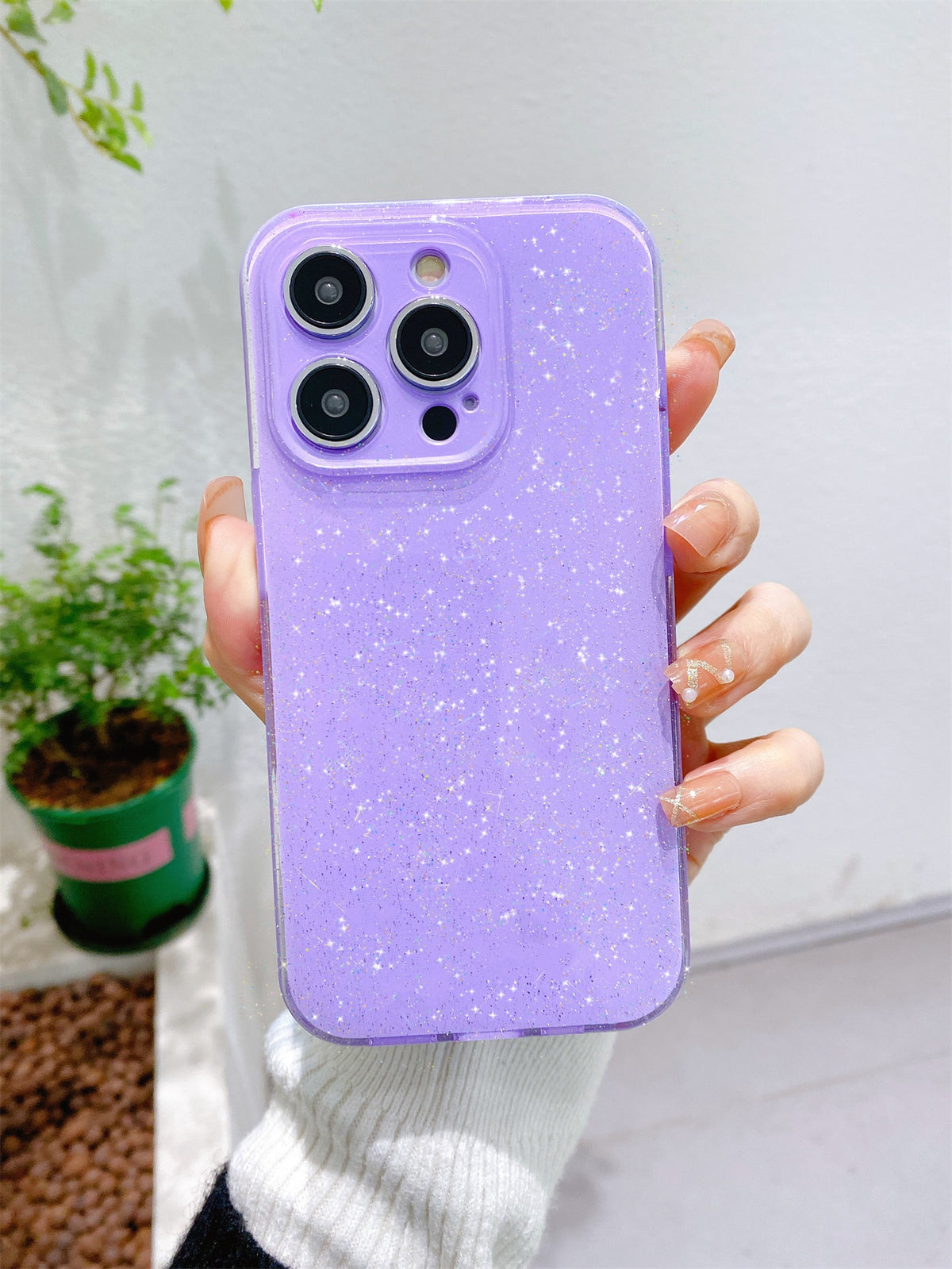 Creative Stylish Fashionable Cute Jelly Glitter Phone Case With Wrist Strap