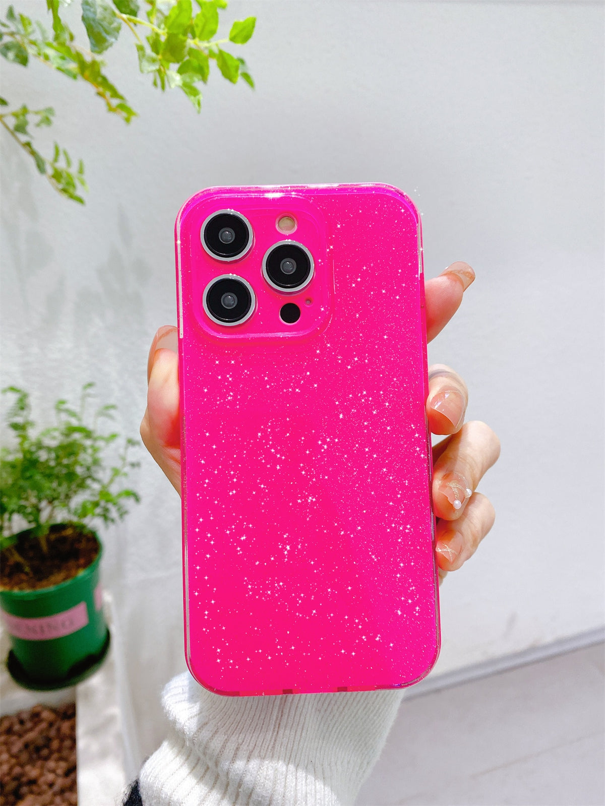 Creative Stylish Fashionable Cute Jelly Glitter Phone Case With Wrist Strap