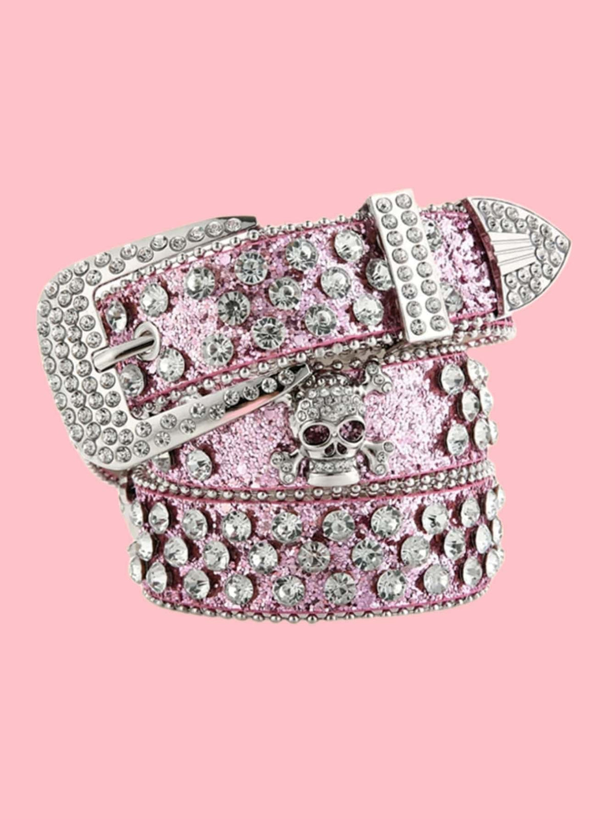 Rhinestone Decor Belt Street