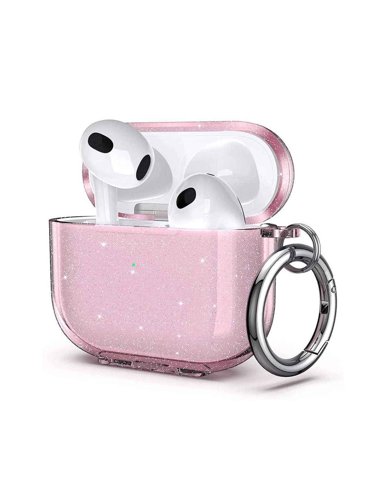 Pink 1pc Glitter Case Compatible With AirPods Compatible With Airpods1/2 AirPods Pro