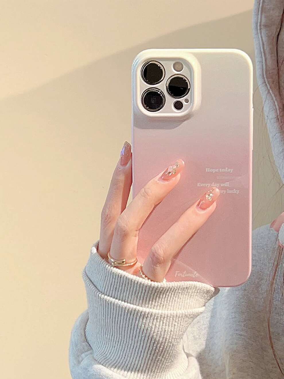 Pink Ombre Phone Case Compatible With IPhone15/15Plus/15Pro/15Promax