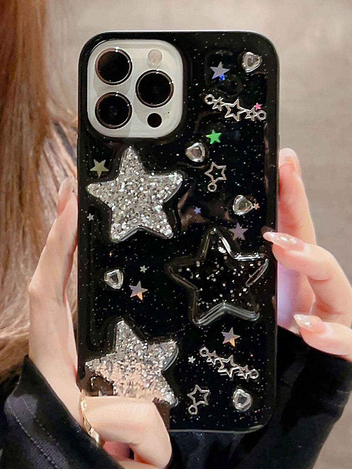 Y2k Star Decor Phone Case Compatible With IPhone15/15Plus/15Pro/15Promax