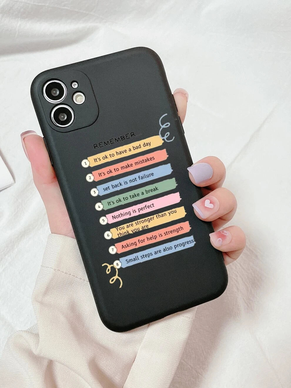 Slogan Graphic Phone Case Compatible With iPhone15/15Plus/15Pro/15Promax