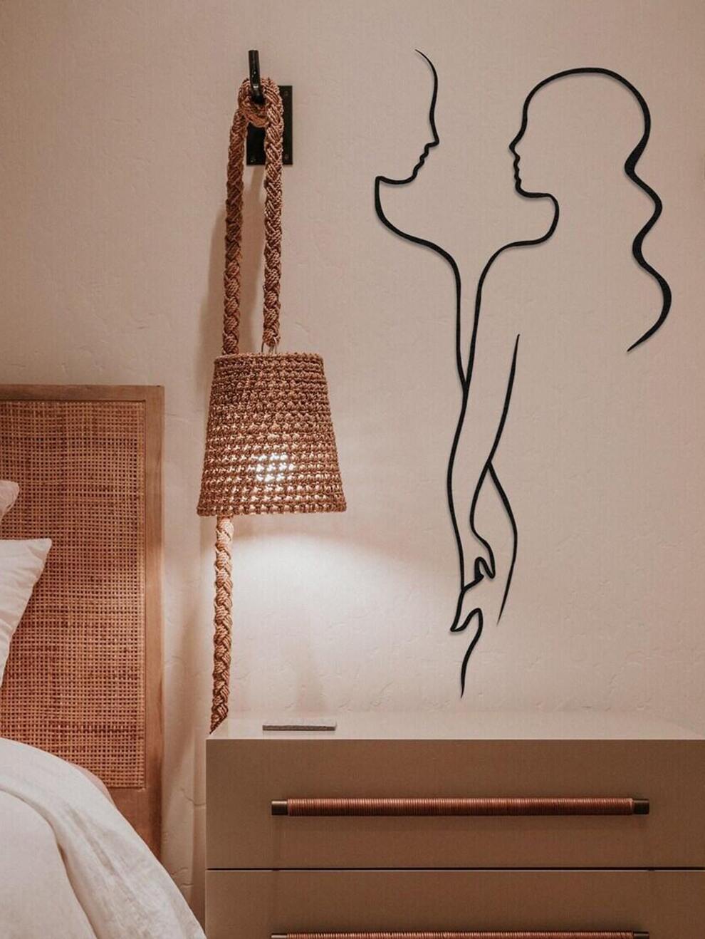 1pc Abstract Figure Graphic Wall Sticker, Modern Line Figure Graphic PVC Wall Decal For Home Decoration