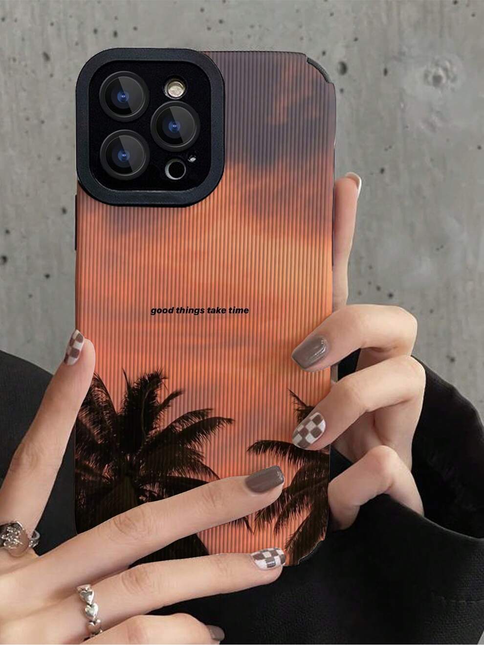 Summer Coconut Tree Pattern Anti-Fall Phone Case Comptible With IPhone 11,IPhone 13