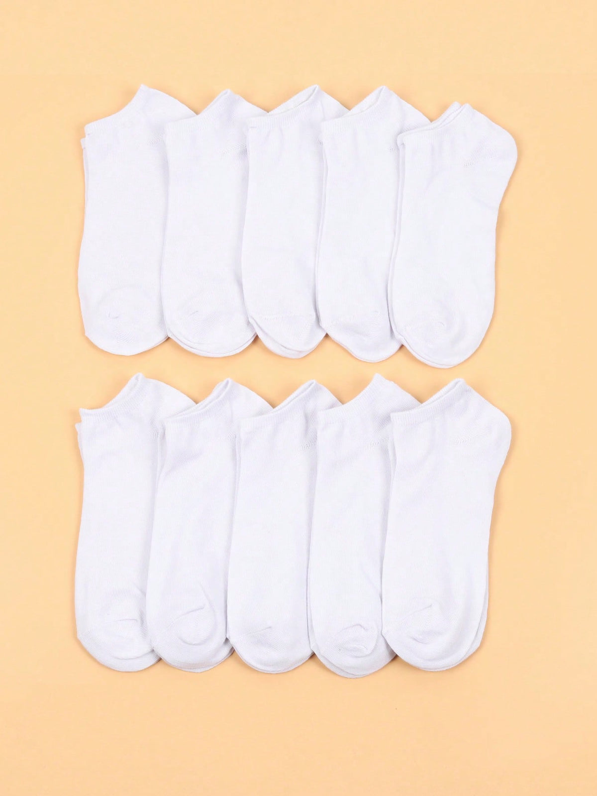 10pairs Solid Ankle Socks