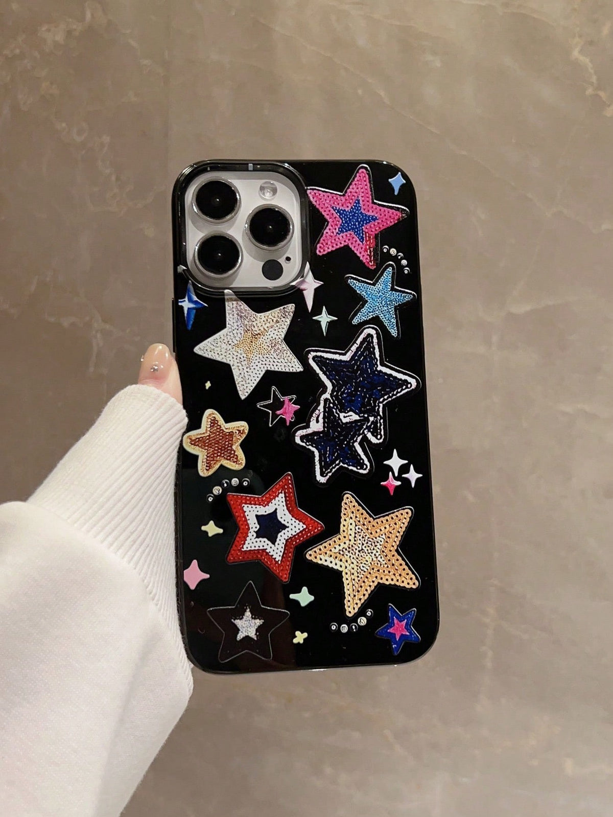 Y2k Star Print Phone Case Compatible With IPhone 15/15Pro/15Plus/15Promax Kawaii