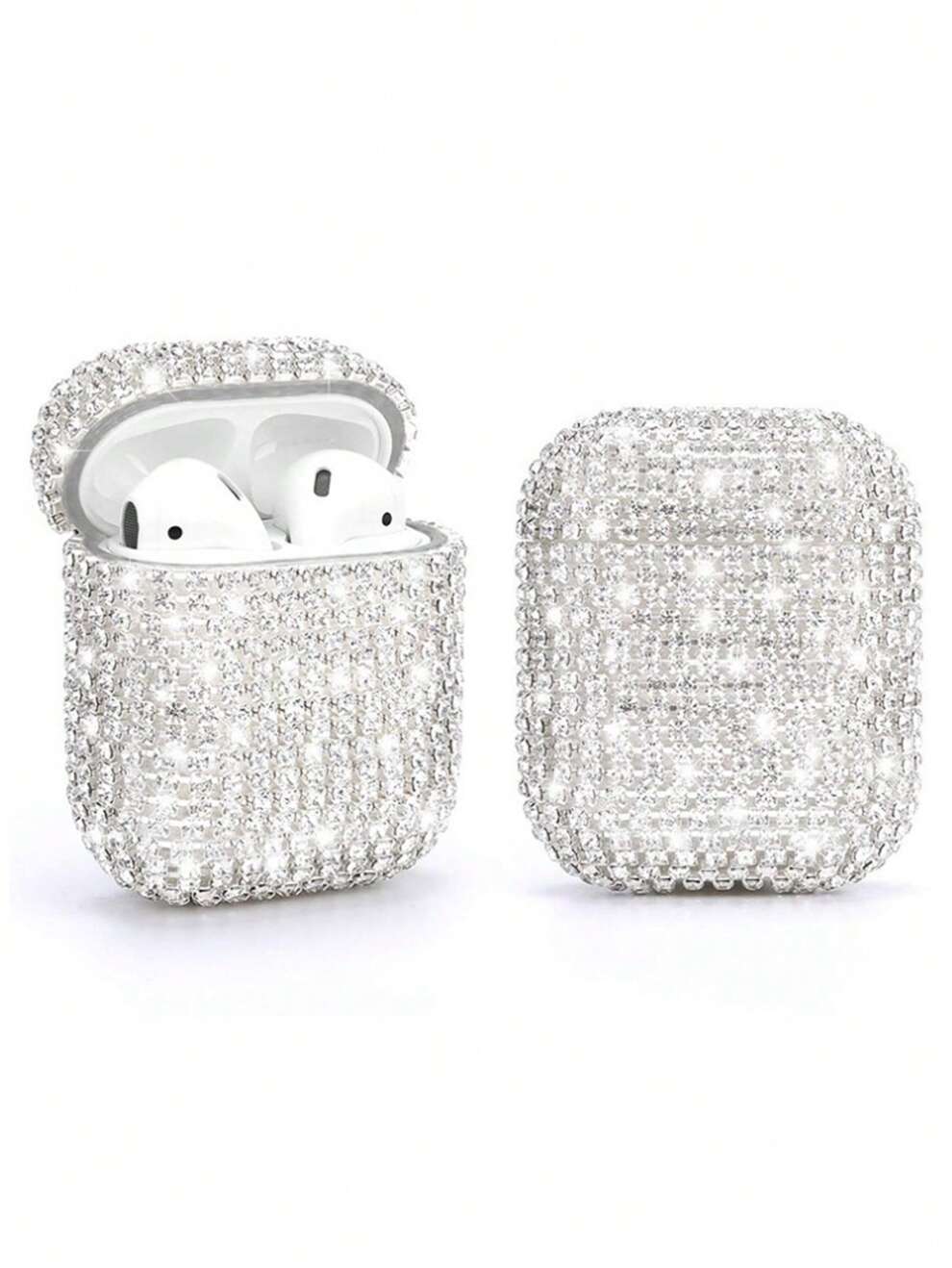 Rhinestone Decor Case Compatible With AirPods, Airpods Not Included