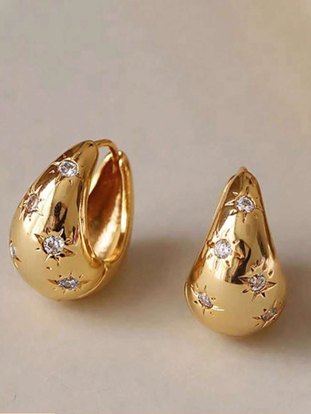 1pair Fashion Rhinestone Decor Earrings For Women For Daily Decoration Dating Gift