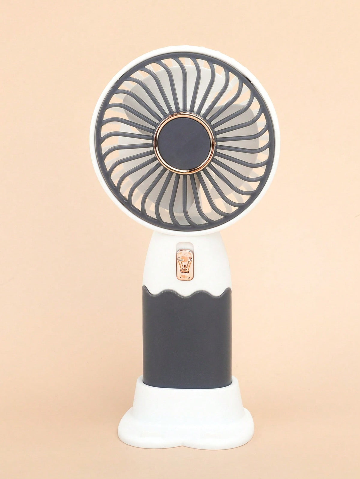 1pc Plastic Mini Fan With USB Data Cable, Modern Two Tone Handheld Fan For Office