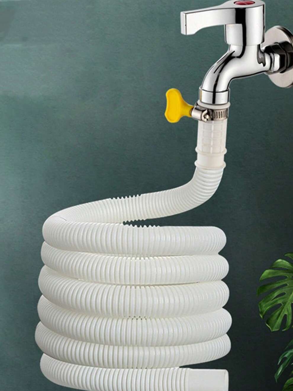 1pc Washing Machine Water Pipe, White Universal Interface Pipe , For Home