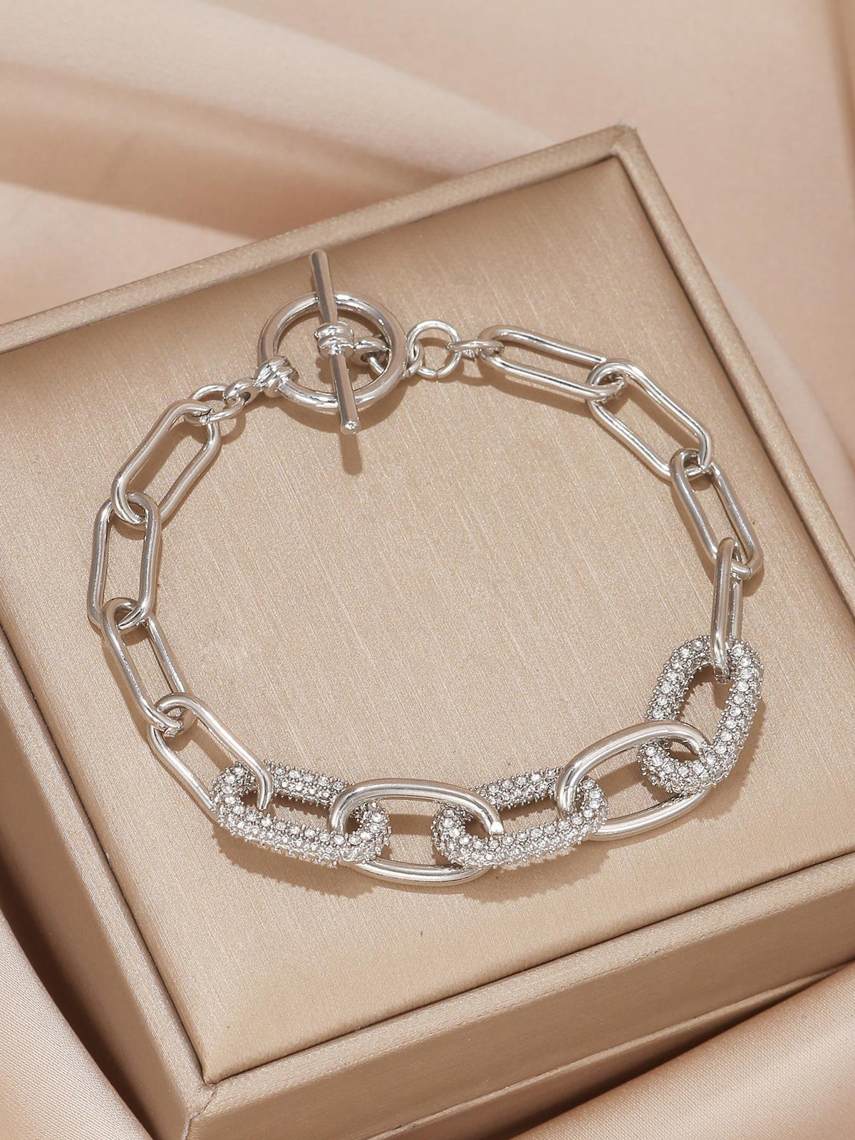 Rhinestone Decor Chain Bracelet