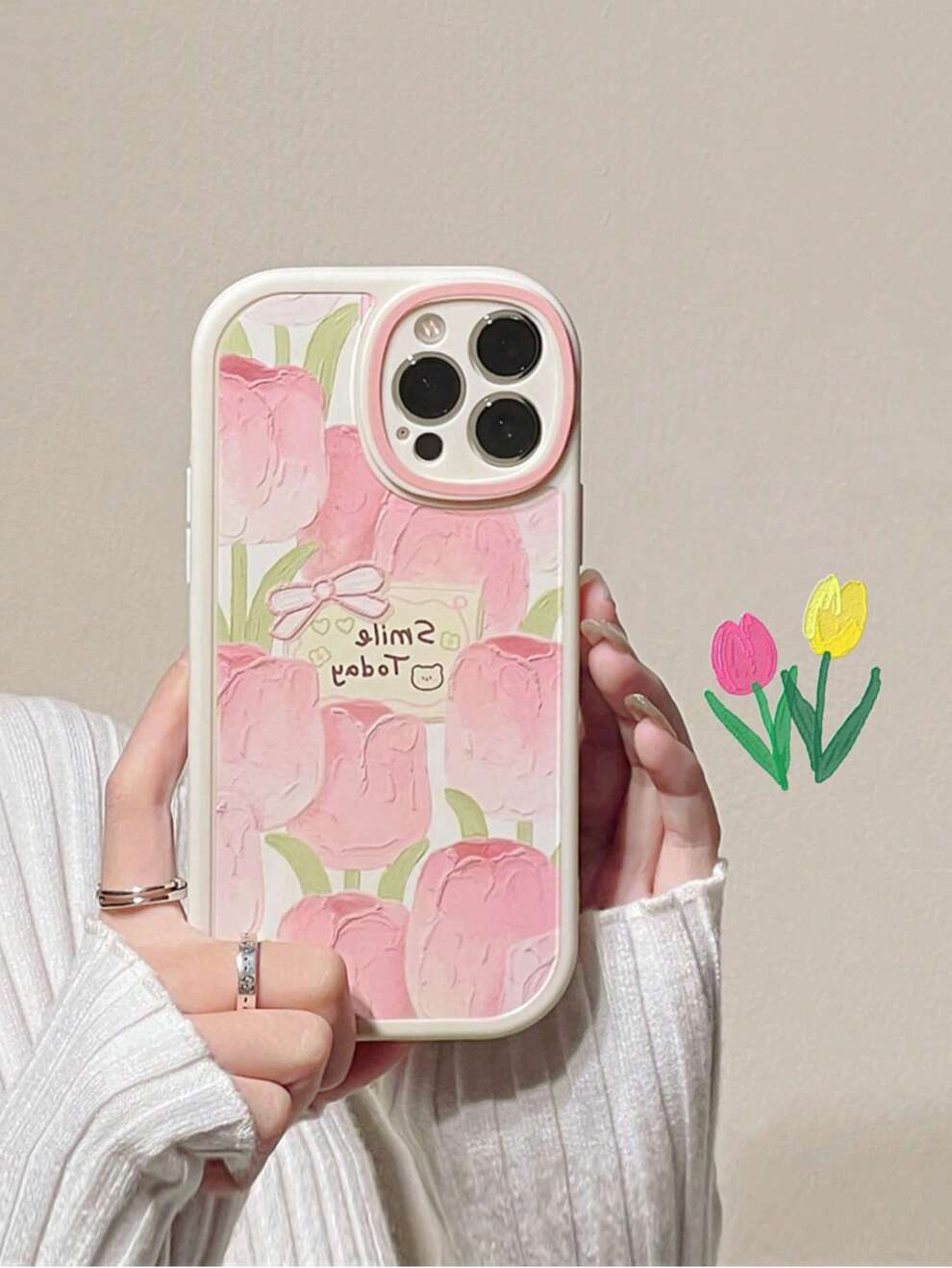 Summer Tulip Print Phone Case