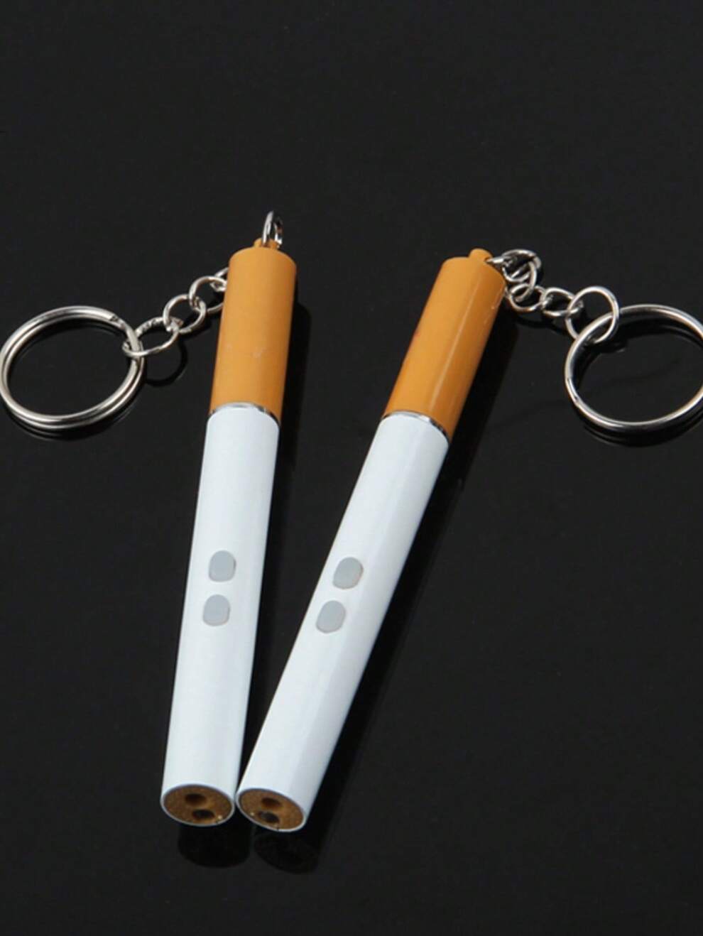 Street 1pc Men Women Cigarette Shaped Flashlight Charm Fashion Keychain For Key Decoration