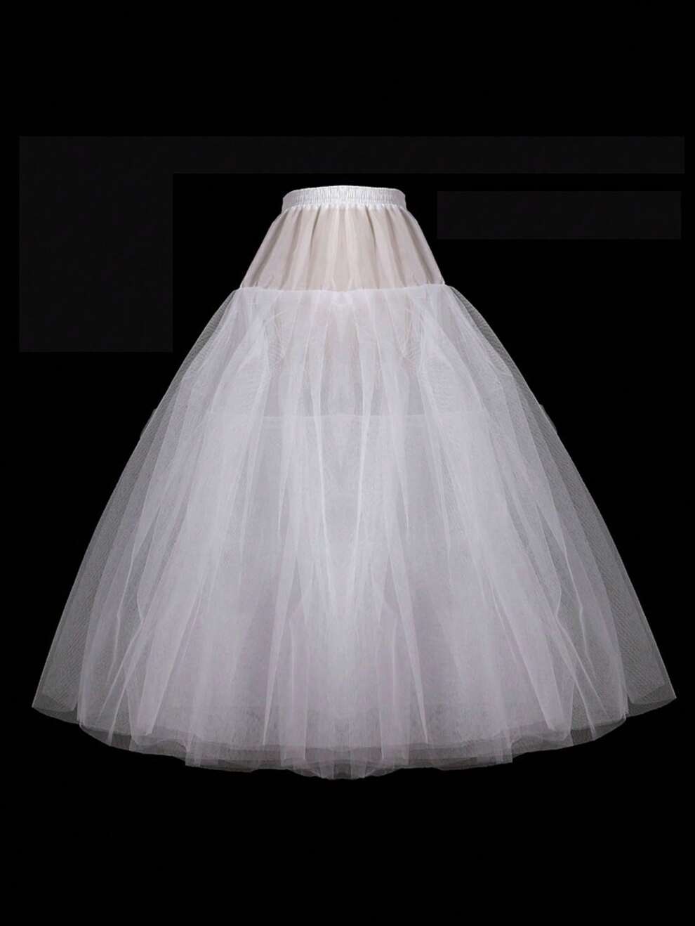 1pc Women Solid Drawstring Detail Fashion Petticoat For Wedding Party