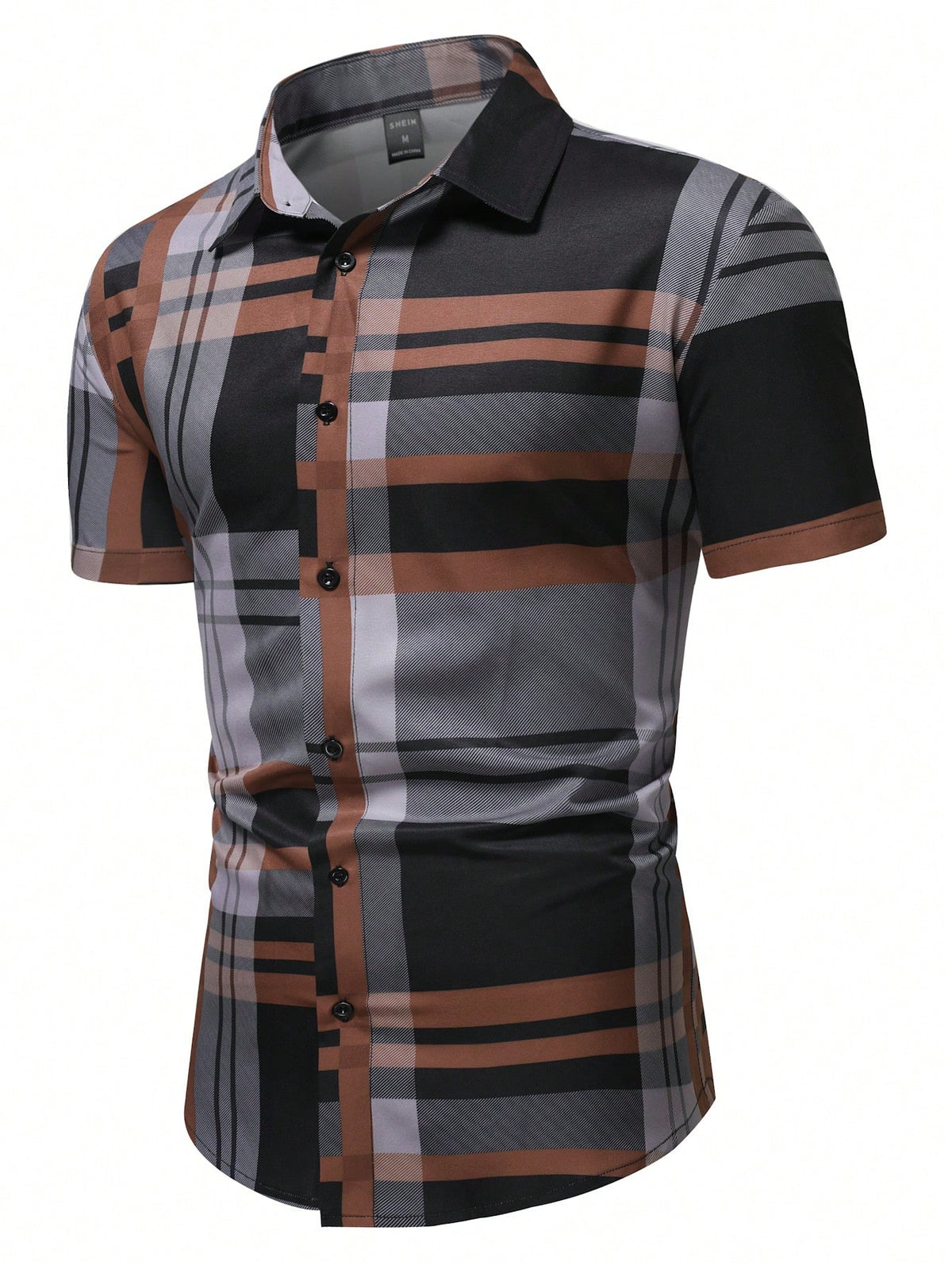 Manfinity Homme Men Plaid Print Shirt