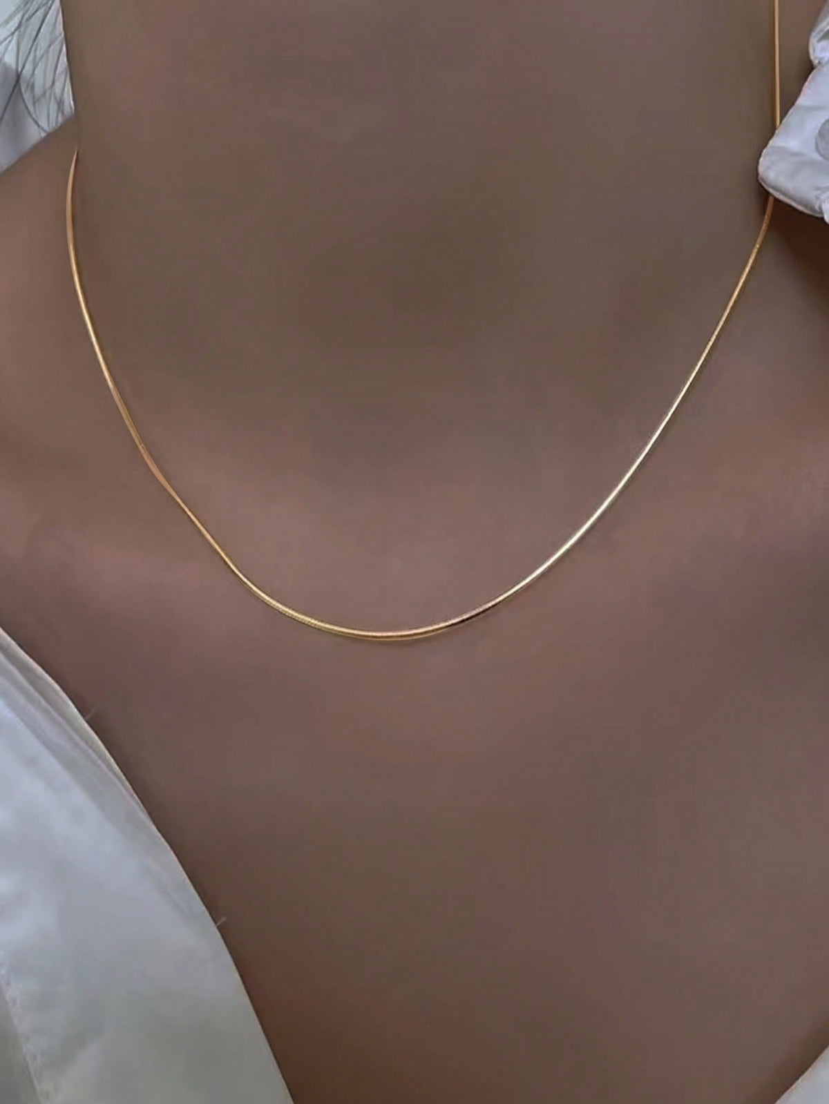 1pc Elegant Plain Necklace, DIY