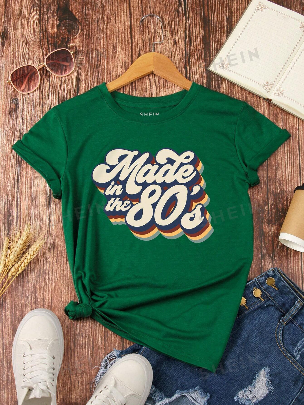 SHEIN LUNE Slogan Graphic Tee Made In The 80's