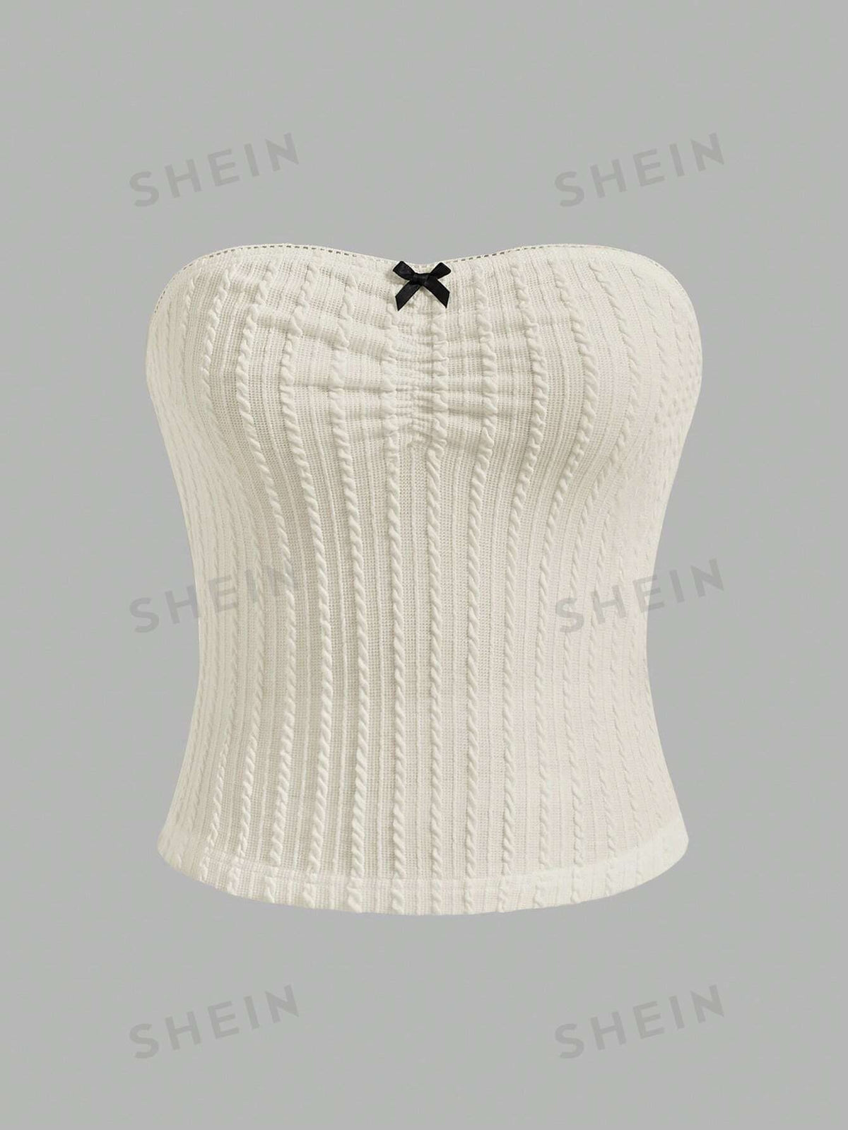 SHEIN MOD Bow Front Tube Top