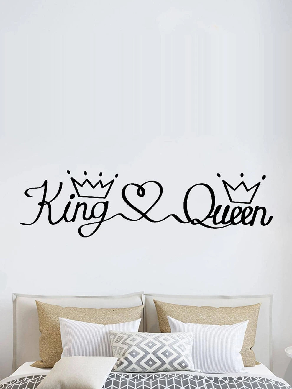 English Letter 'king' Removable Wall Sticker, Suitable For Living Room, Bedroom, Children's Room Decoration