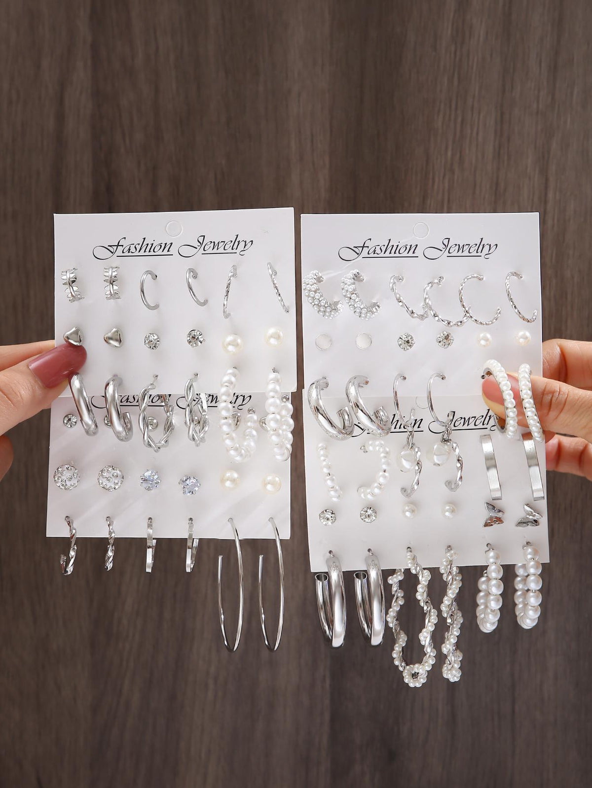 36pairs Faux Pearl Decor Earrings Set