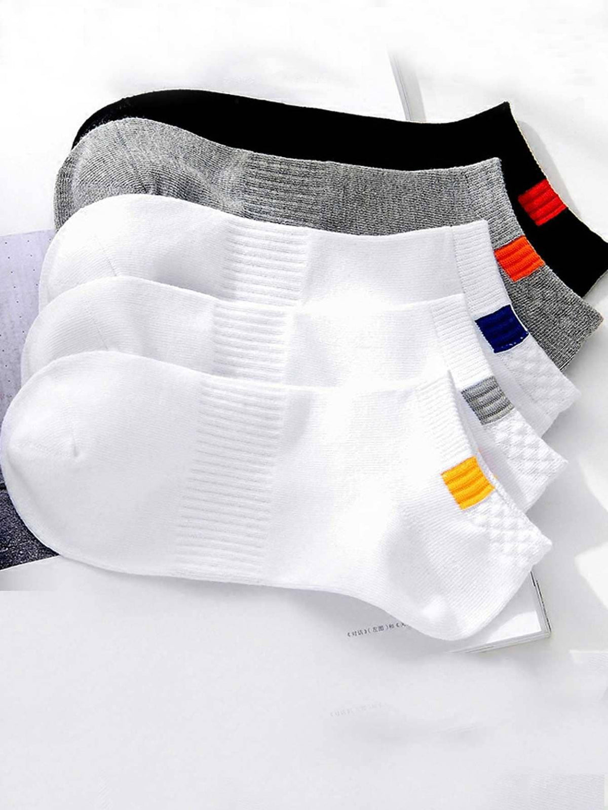 5pairs Men Simple Ankle Socks