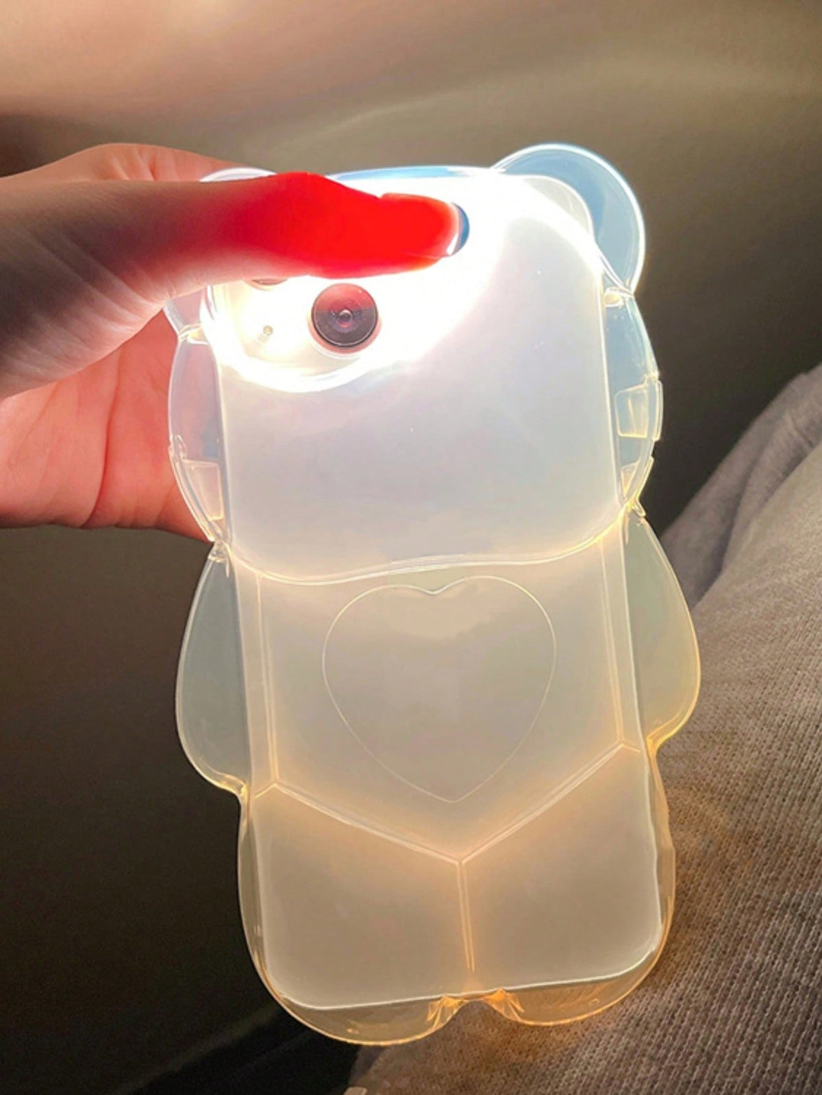 Bear Shaped Clear Phone Case