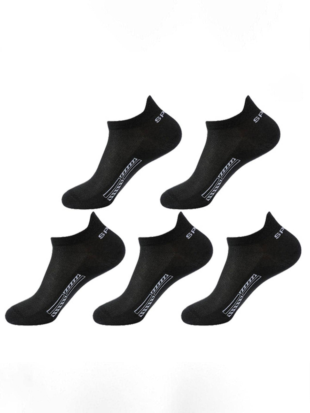 5pairs Men Letter Graphic Ankle Socks